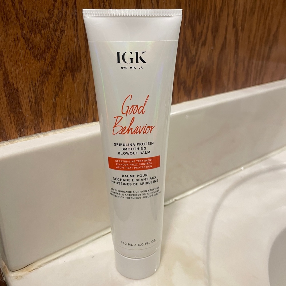 IGK Good Behavior Spirulina Protein Smoothing Blowout Balm 2/3 Full